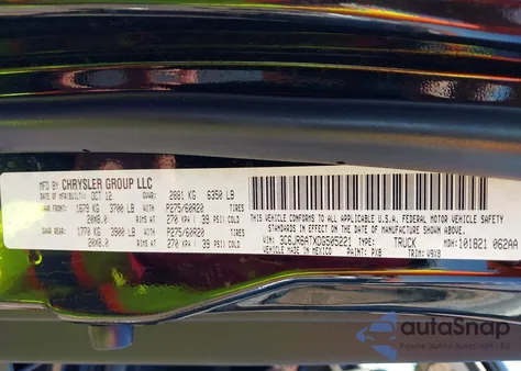 2013 Ram 1500 Express из США, поврежденный, VIN 3C6JR6ATXDG505221